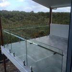 Balcony with glass balustrades