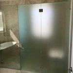 Tinted frameless shower screen