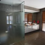 Tinted glass shower screen