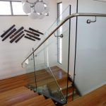 Glass balustrade with handle