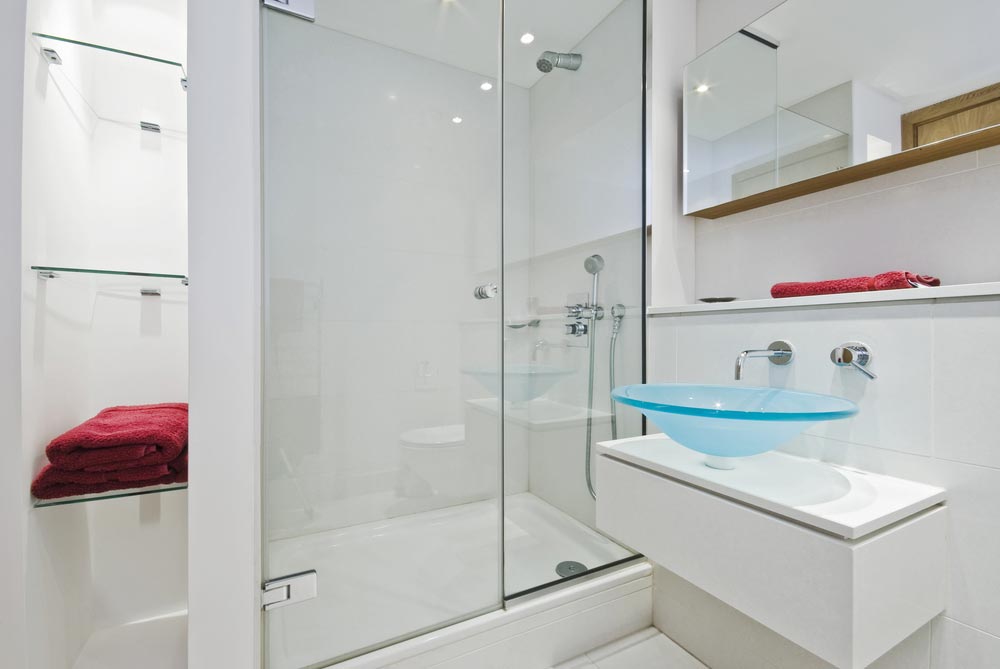 Modern Bathroom With Glass Door